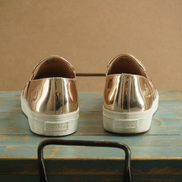 Sam Edelman Womens Sheena Pam Rose Gold Pink Sequin Slip On Sneakers Size 7 - Picture 8 of 12